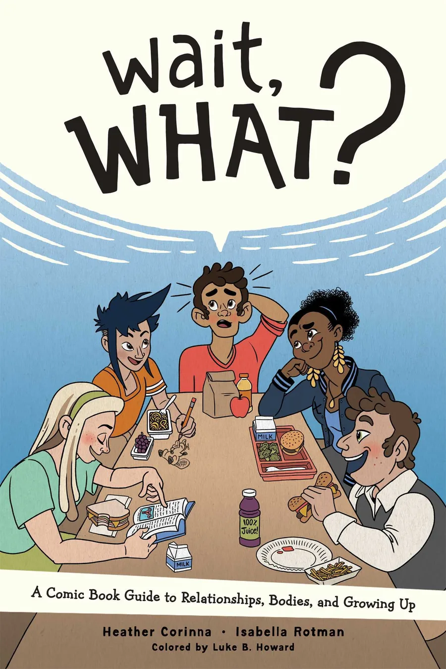 Cover of Wait, What? A Comic Book Guide to Relationships, Bodies, and Growing Up