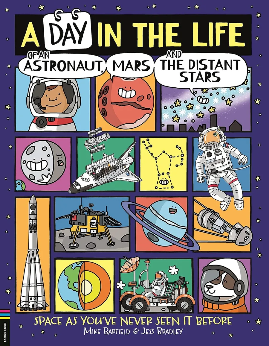 Cover of A Day in the Life of an Astronaut, Mars, and the Distant Stars