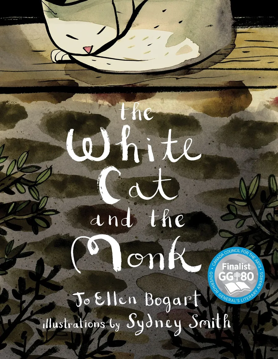 Cover of The White Cat and the Monk: A Retelling of the Poem “Pangur Bán.”