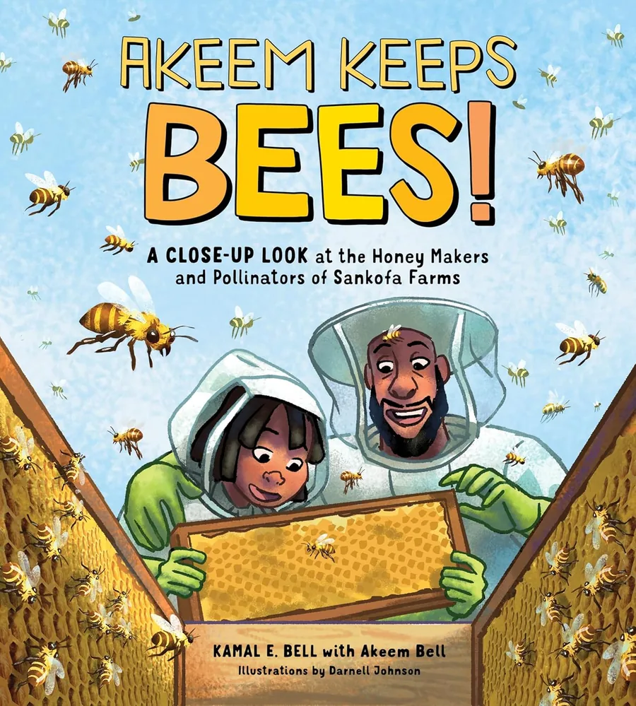 Cover of Akeem Keeps Bees!: A Close-Up Look at the Honey Makers and Pollinators of Sankofa Farms