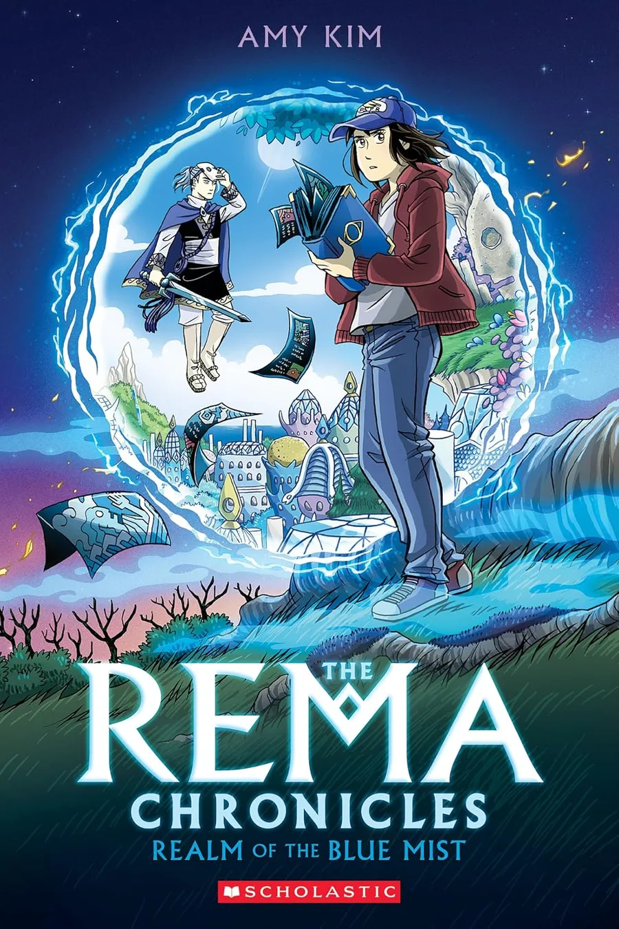 Cover of Realm of the Blue Mist: A Graphic Novel (The Rema Chronicles #1)